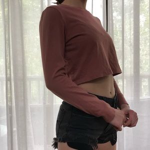 Mauve f21 long sleeve crop!